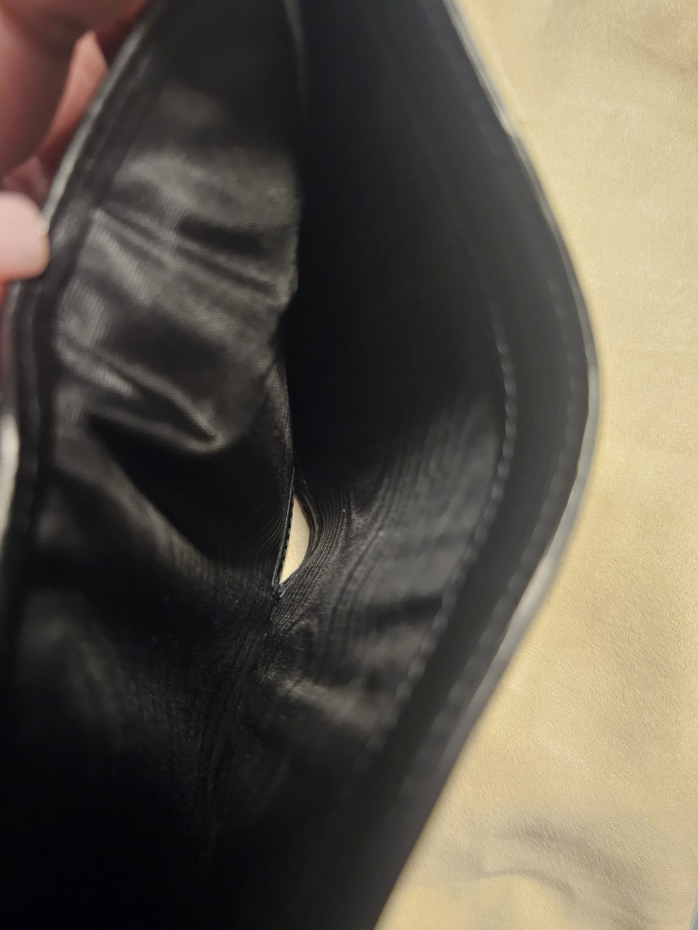 PRADA Black Textured Leather Wallet with Gold Logo - Picture 4 of 5